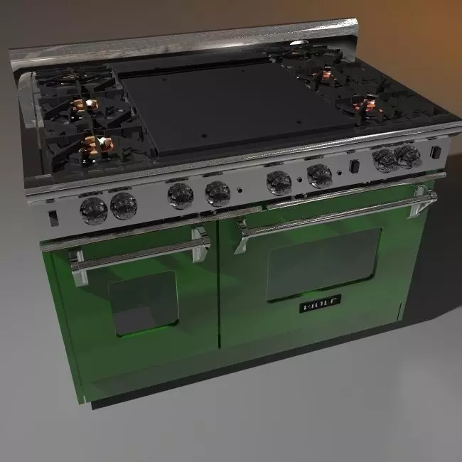 stove electric with two burners 3D model