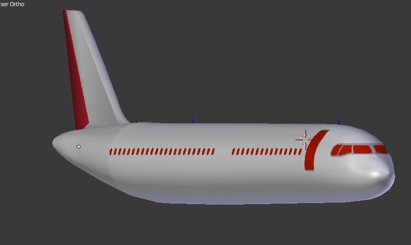 Airbus A320-200 Low-poly 3D model_1