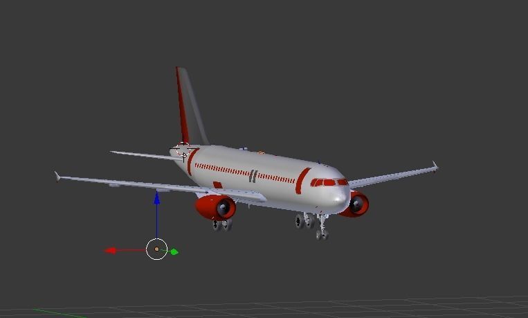 Airbus A320-200 Low-poly 3D model_5