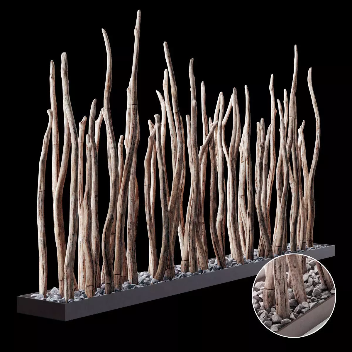 Decor Sang branch rock stone fundament 3D model_0