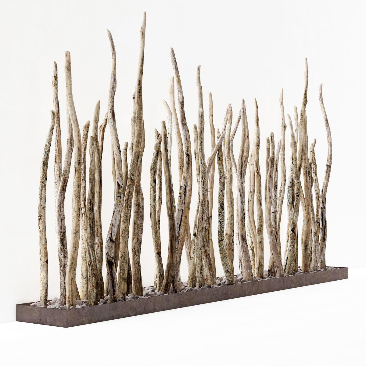 Decor Sang branch rock stone fundament 3D model_1