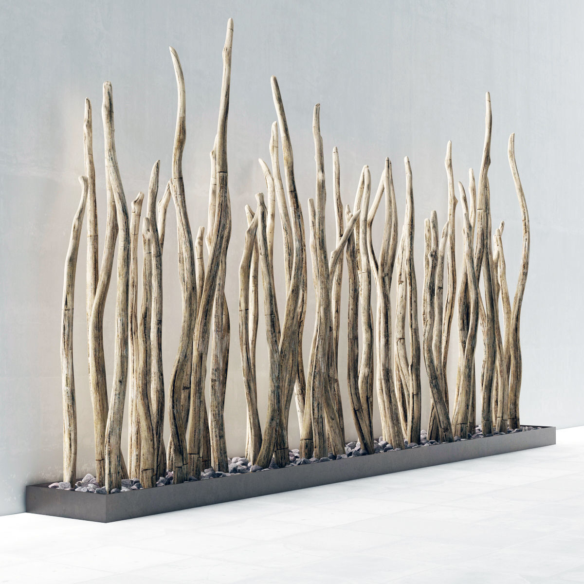 Decor Sang branch rock stone fundament 3D model_2