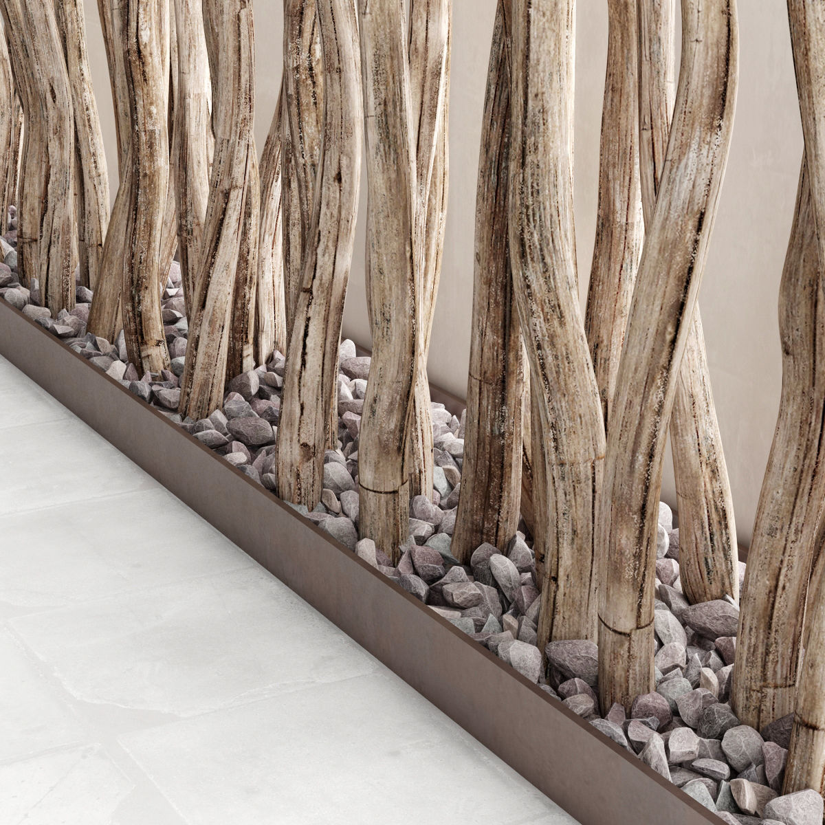 Decor Sang branch rock stone fundament 3D model_7