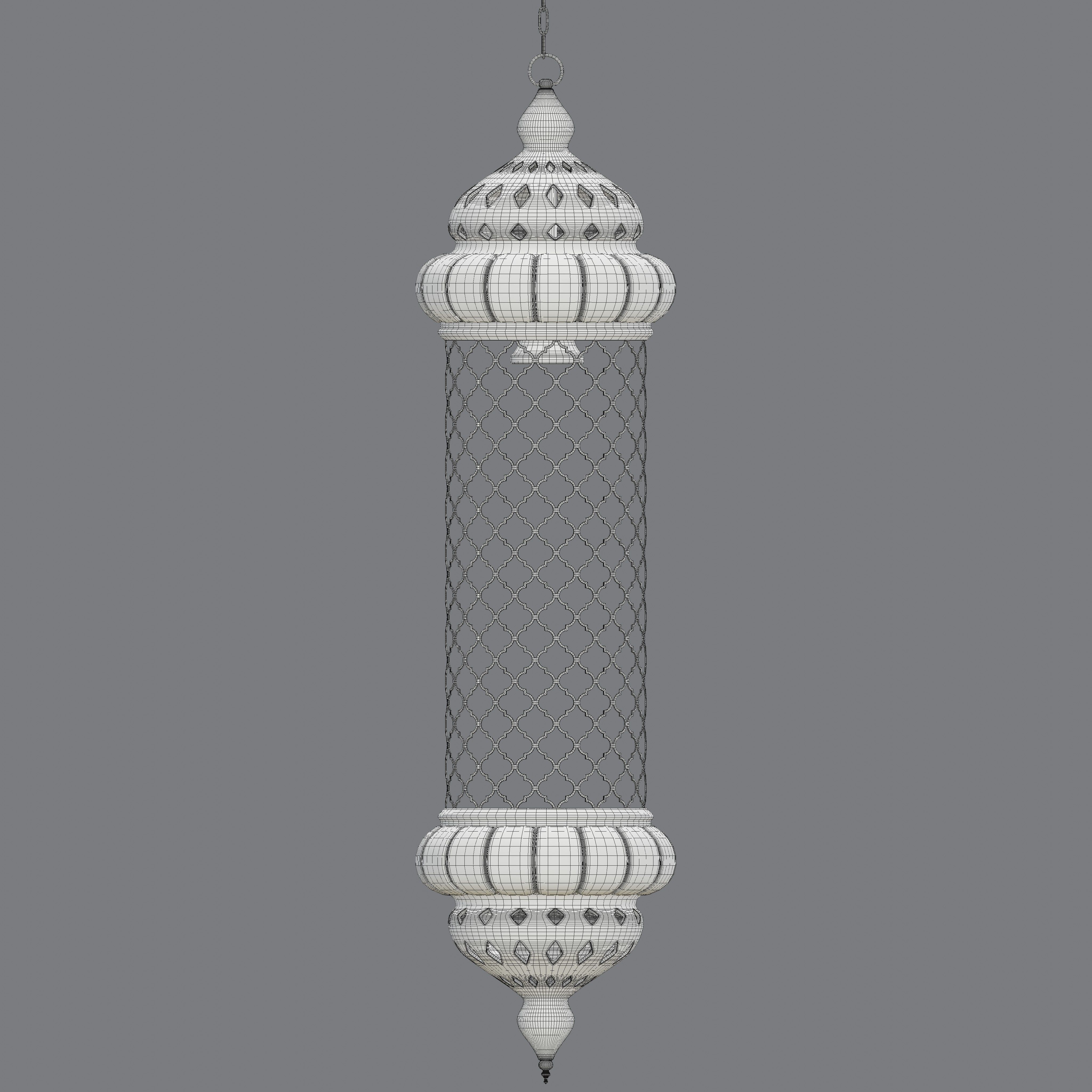 Arabian patterned hanging lantern 3D model_5