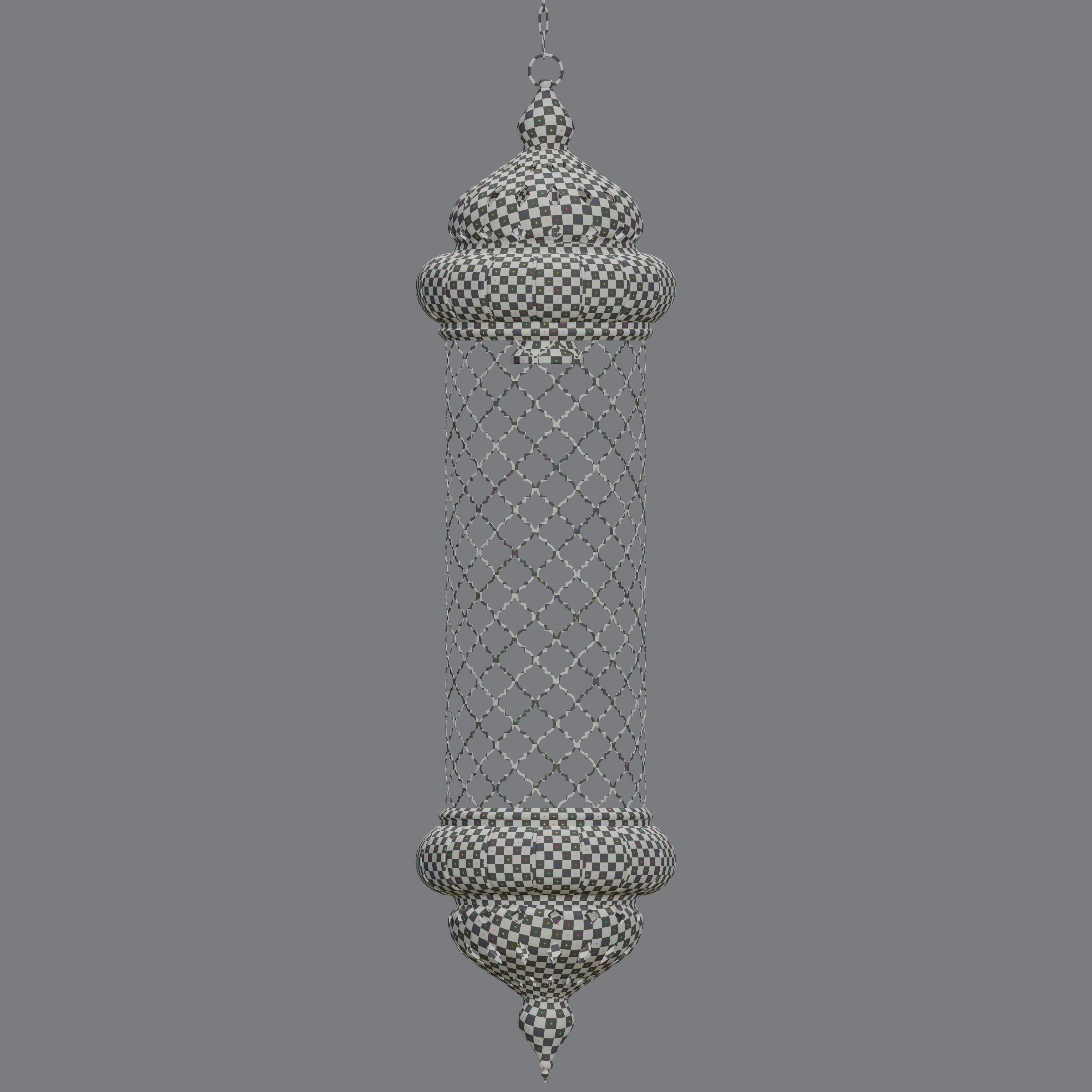 Arabian patterned hanging lantern 3D model_9