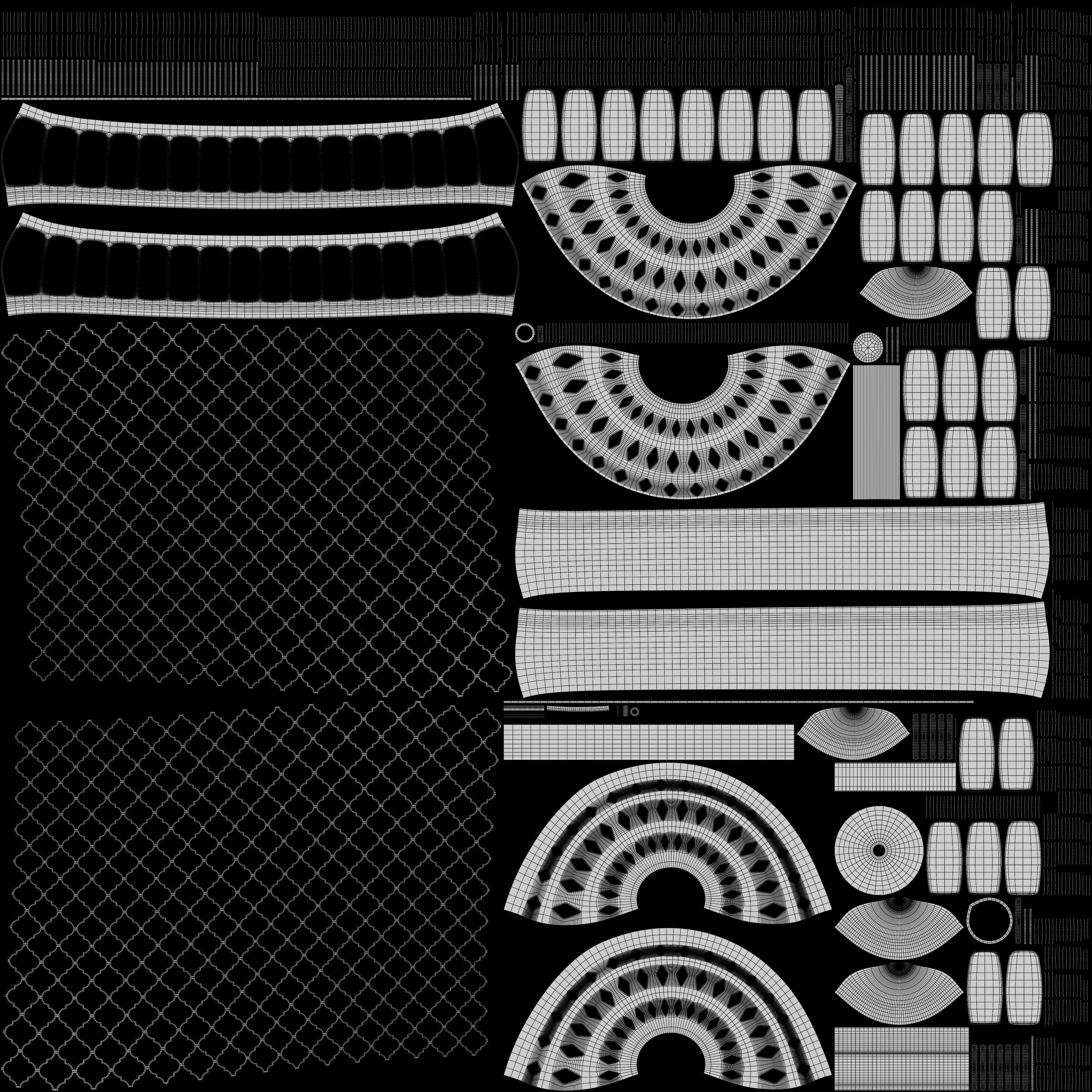 Arabian patterned hanging lantern 3D model_11