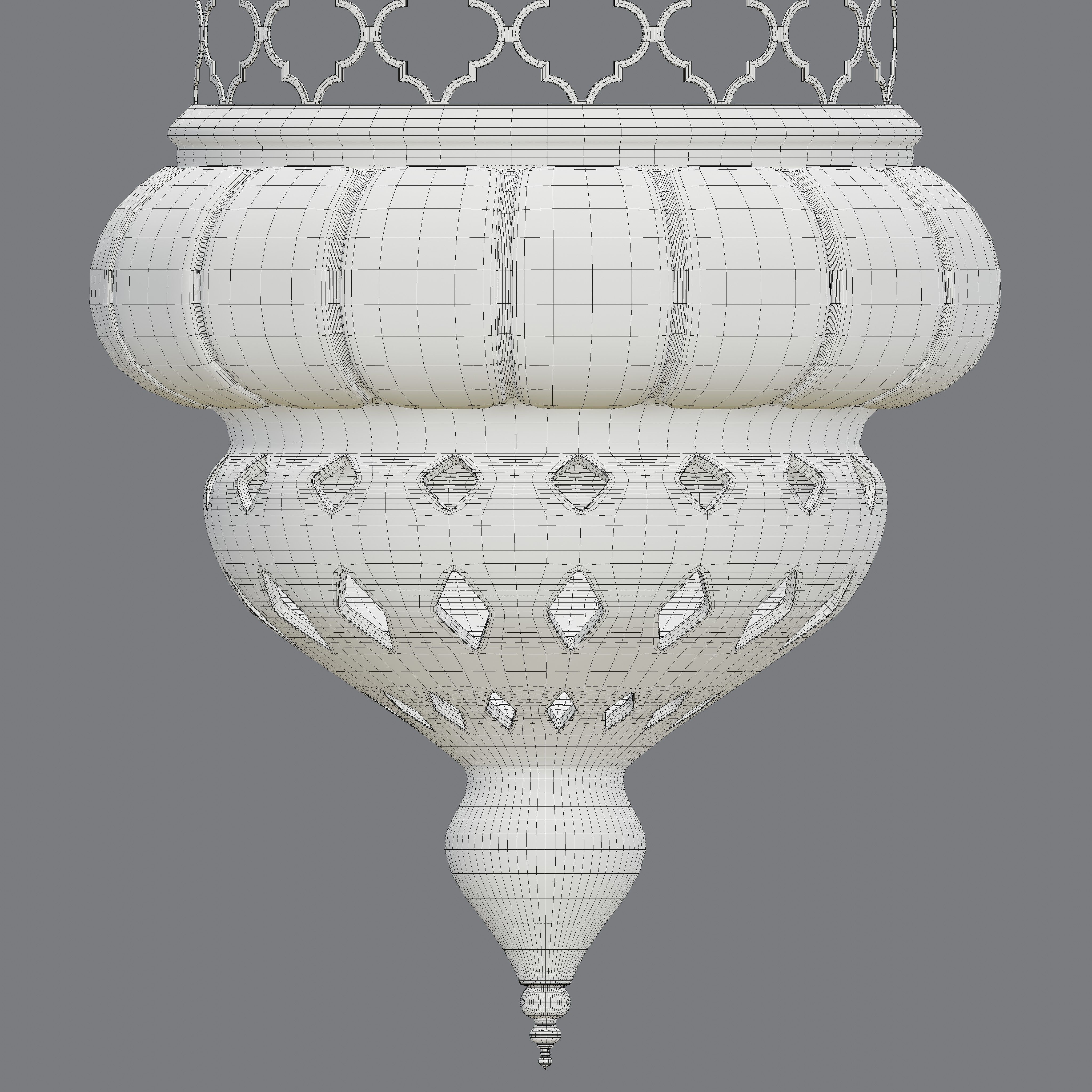 Arabian patterned hanging lantern 3D model_8