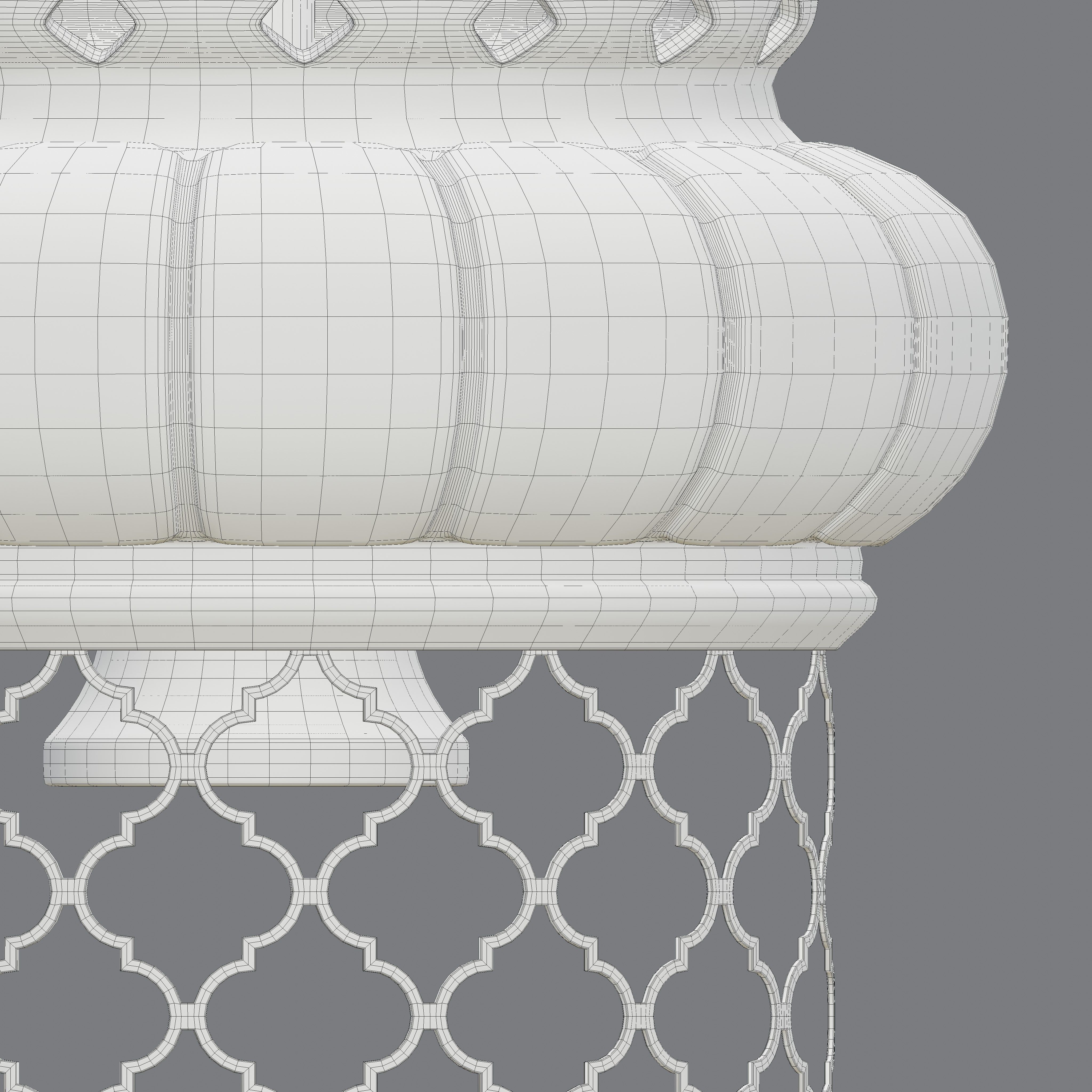 Arabian patterned hanging lantern 3D model_7
