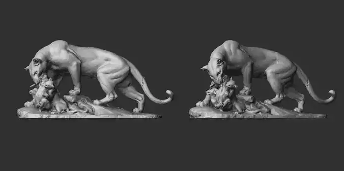 Panther Sculpture 3D print model