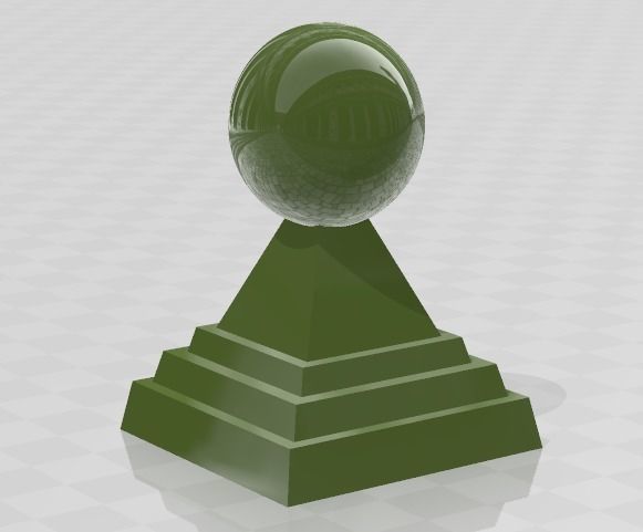 Stone ball finial  3D print model_1