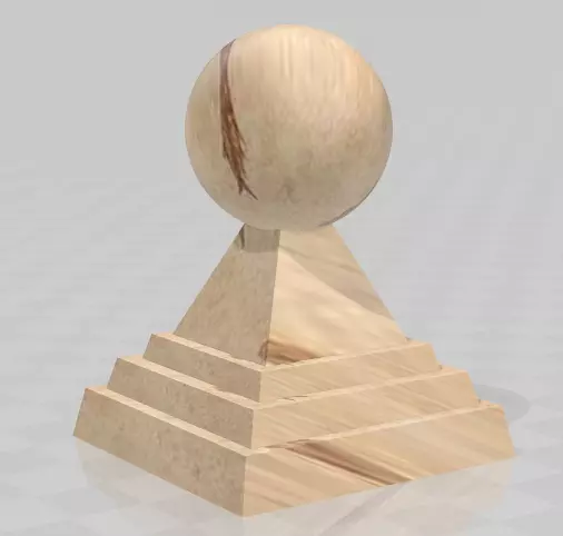 Stone ball finial  3D print model_0