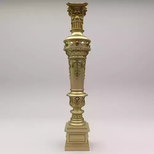 Carved Decorative Column 3D model
