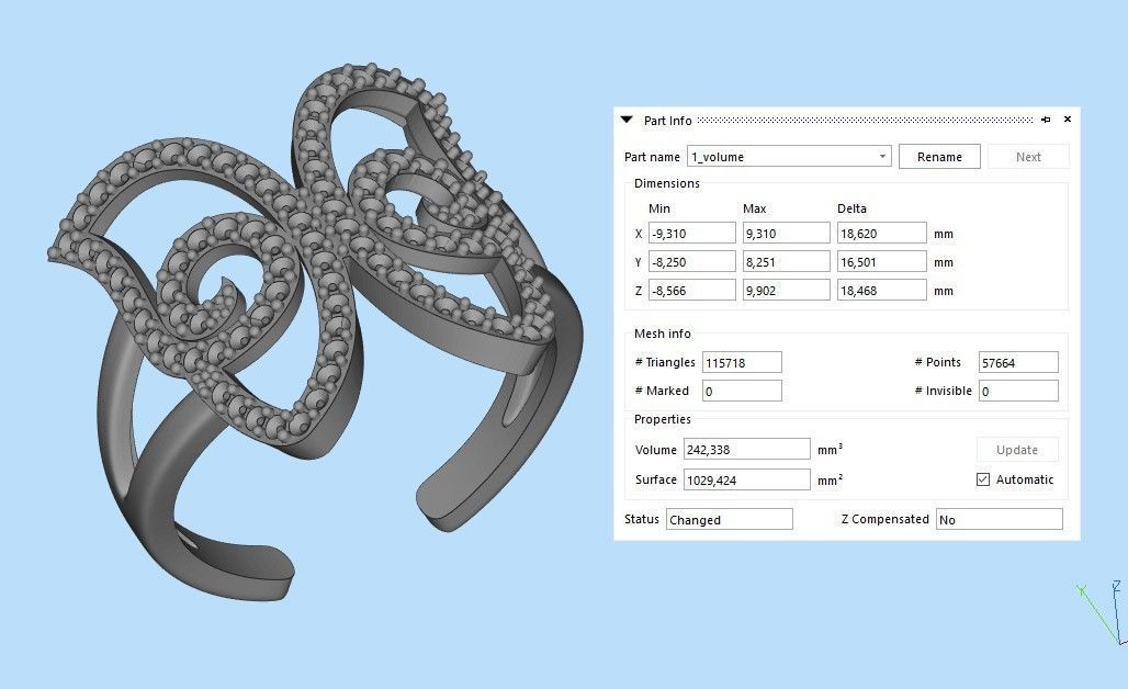 Women Ring butterfly 3dm stl vintage 3D print model_26