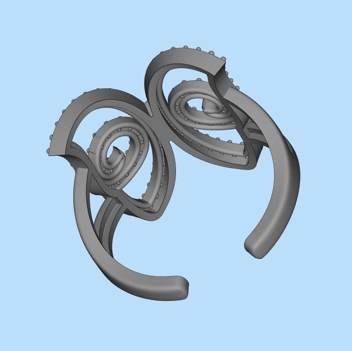 Women Ring butterfly 3dm stl vintage 3D print model_29