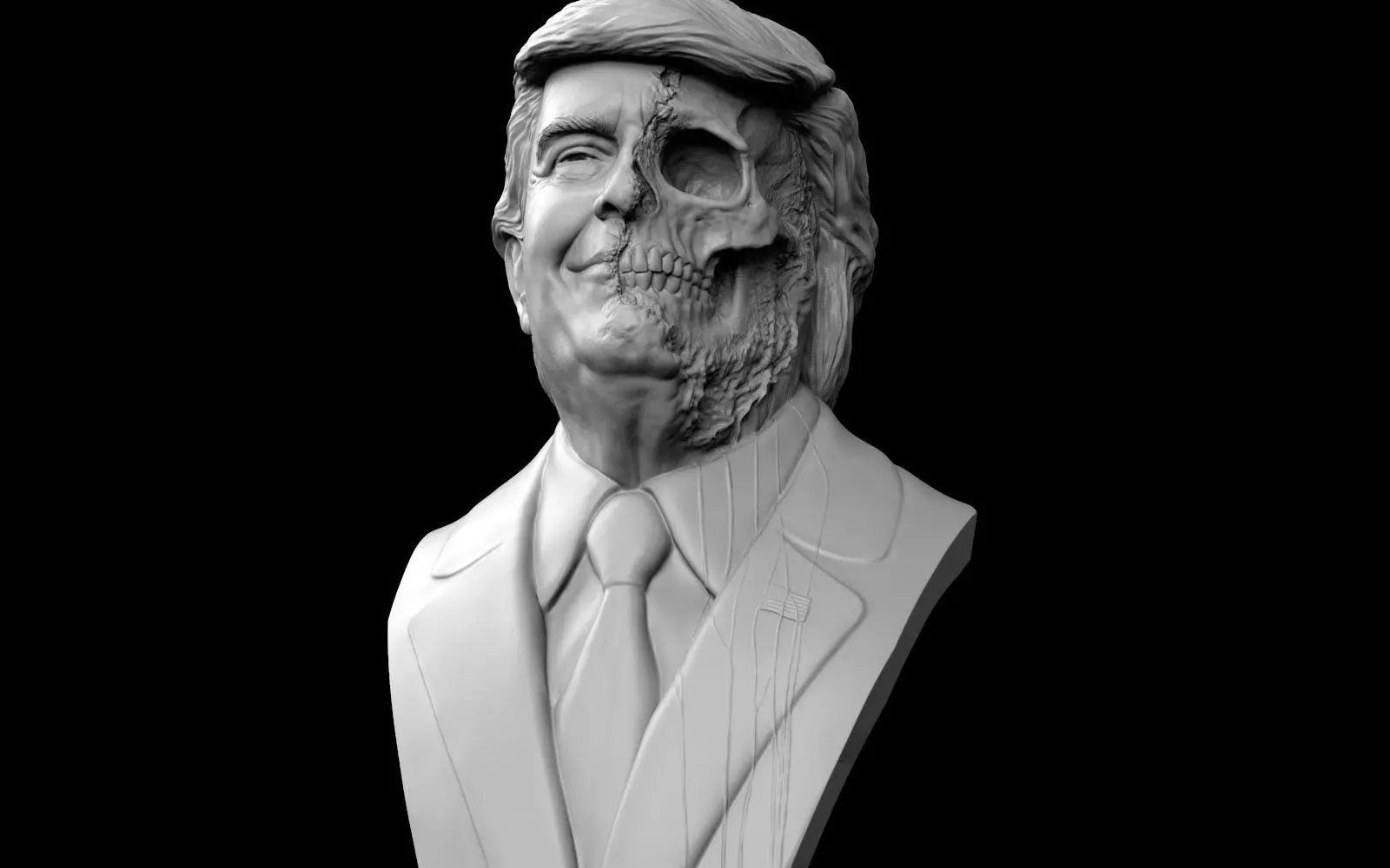 Donald Trump Skull Bust 3D print model_0