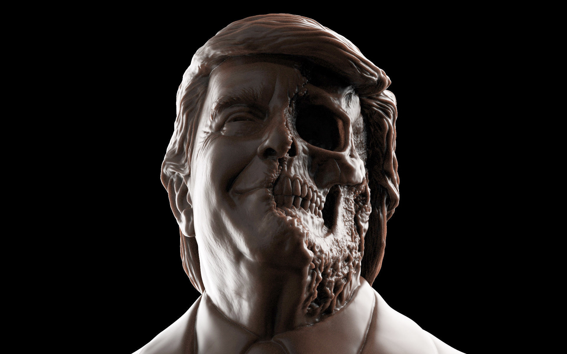 Donald Trump Skull Bust 3D print model_14