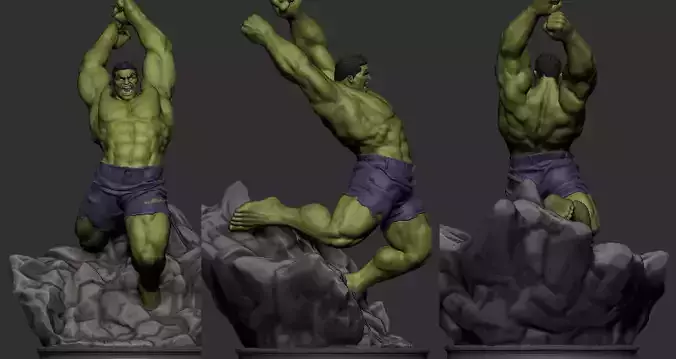 Hulk 3D Print rock 3D print model