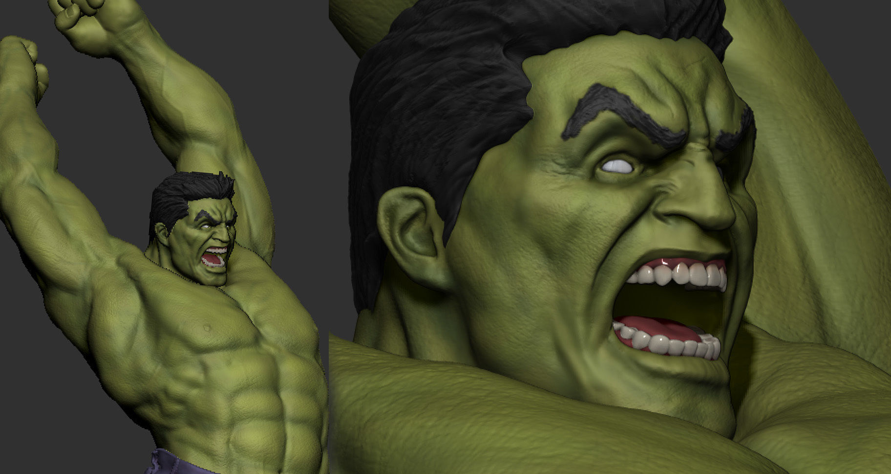 Hulk 3D Print rock 3D print model_1