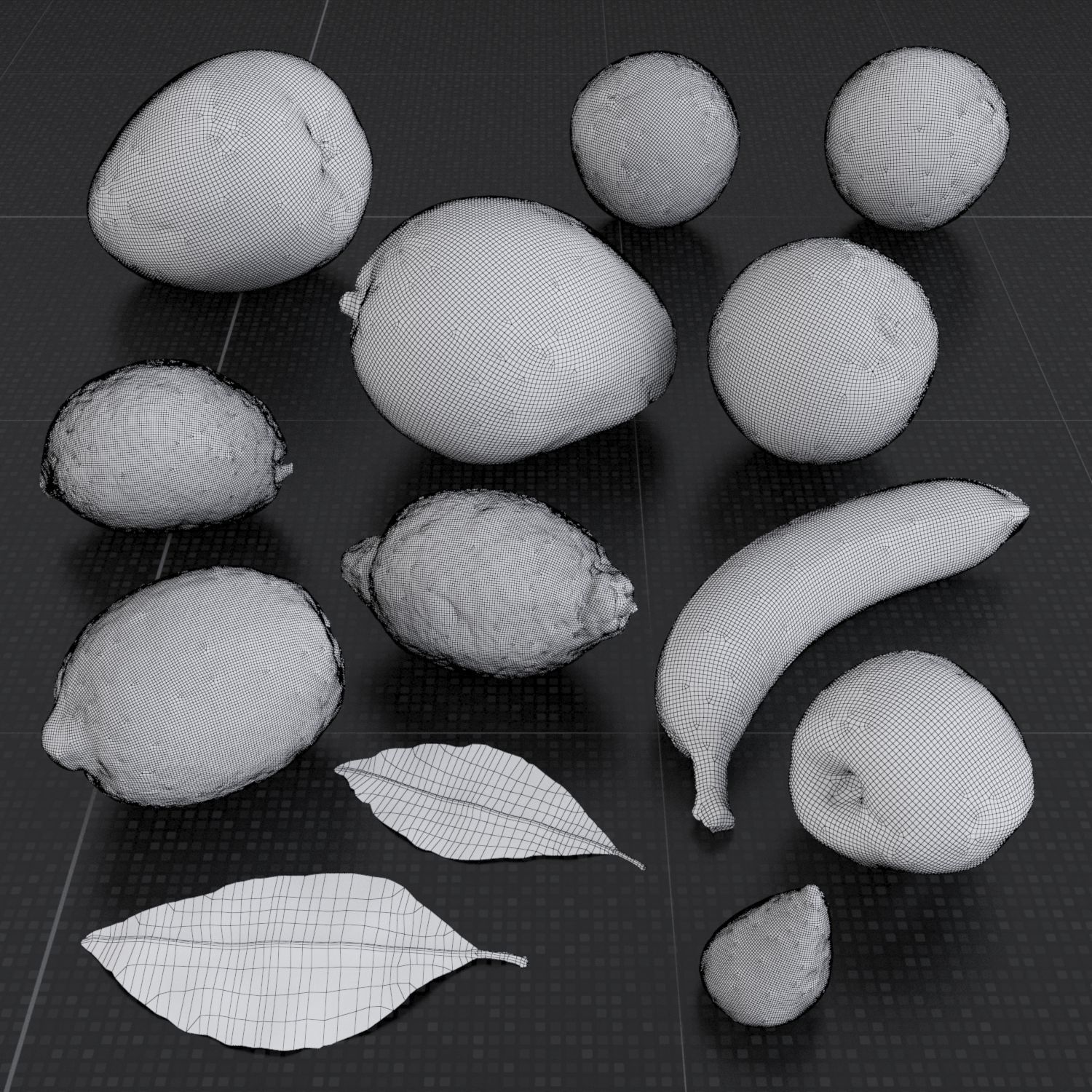 Fruit Set 01 3D model_5