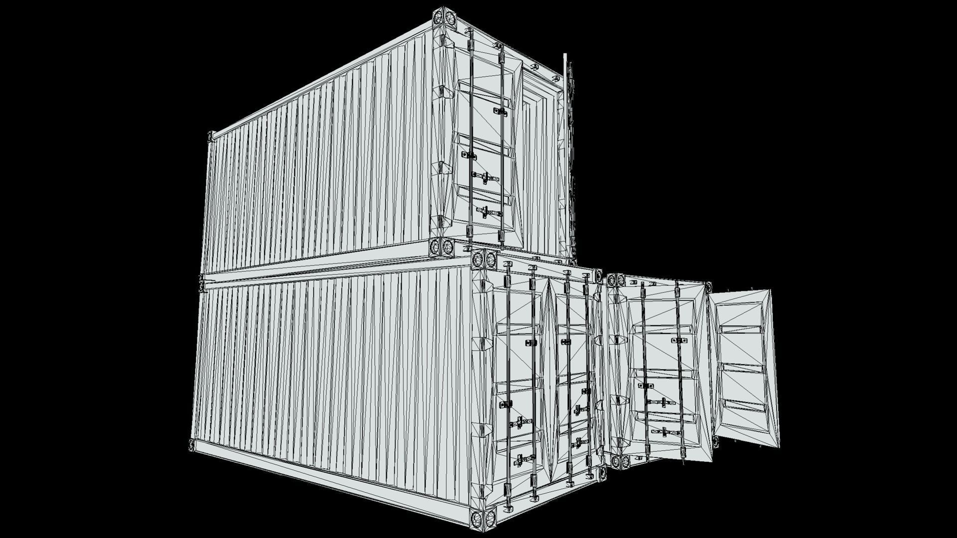 Enterable Shipping Container 04 - PBR Low-poly 3D model_5