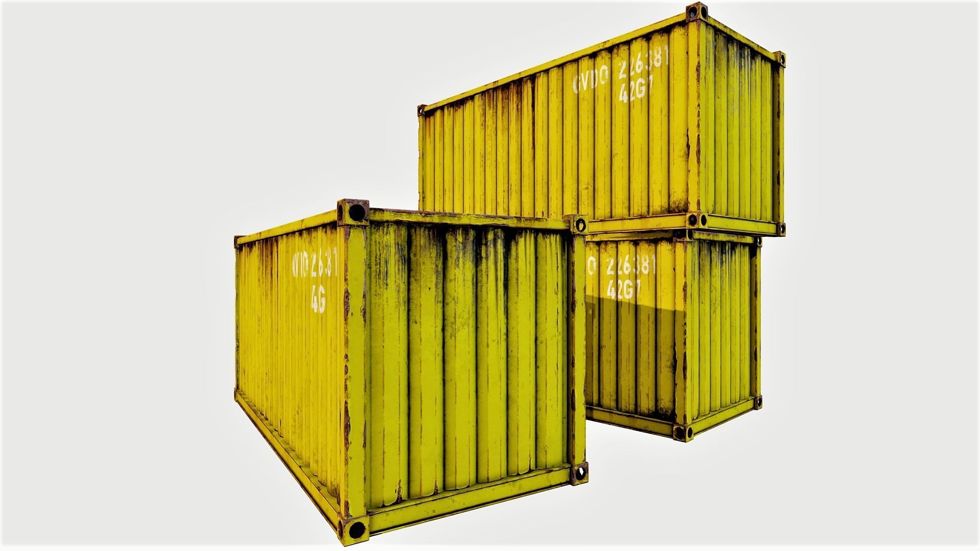 Enterable Shipping Container 04 - PBR Low-poly 3D model_3