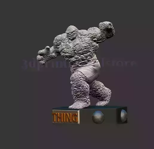 The Thing Marvel - Fantastic Four Statue Marvel Comic STL File  3D print model