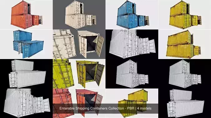 Enterable Shipping Containers Collection - PBR 