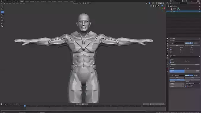 Character base mesh 3D model