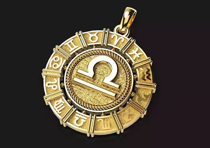 Pendant with the zodiacs