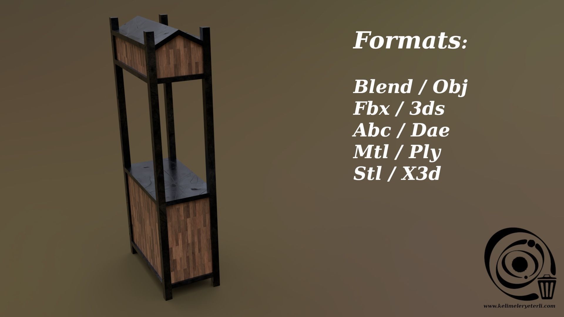 Trade stand 06 R Low-poly 3D model_2