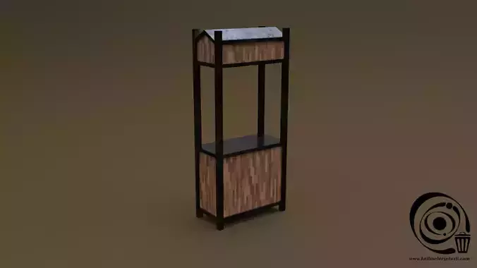 Trade stand 06 R Low-poly 3D model