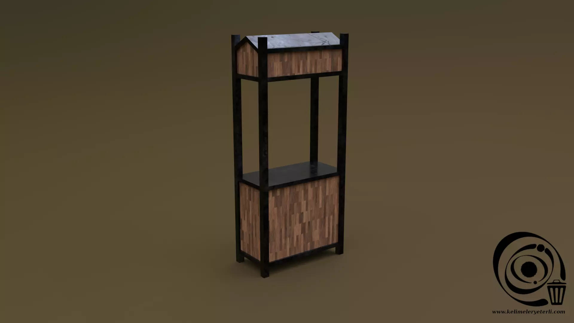 Trade stand 06 R Low-poly 3D model_0
