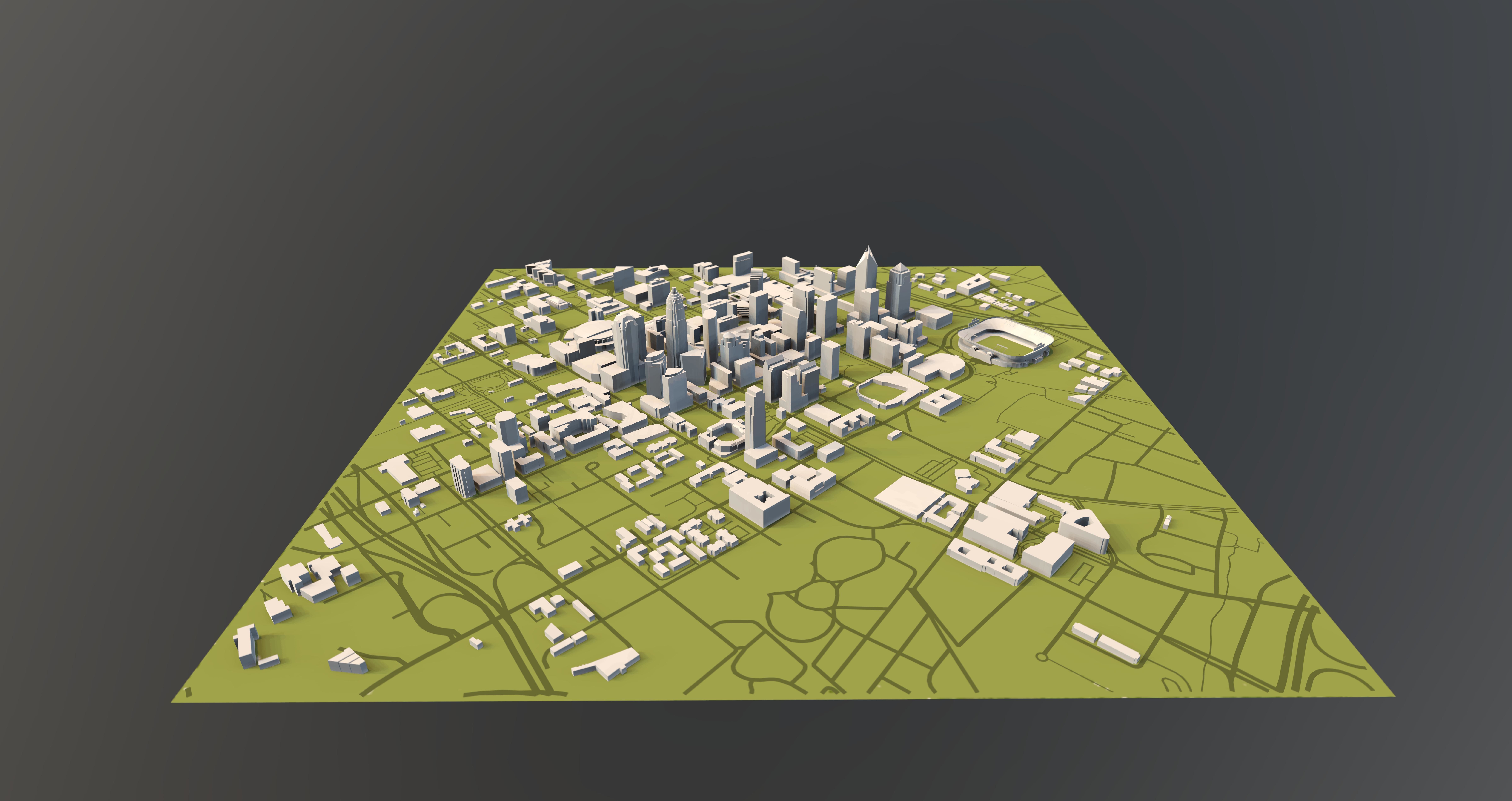 Downtown Charlotte North Carolina 3D model_1
