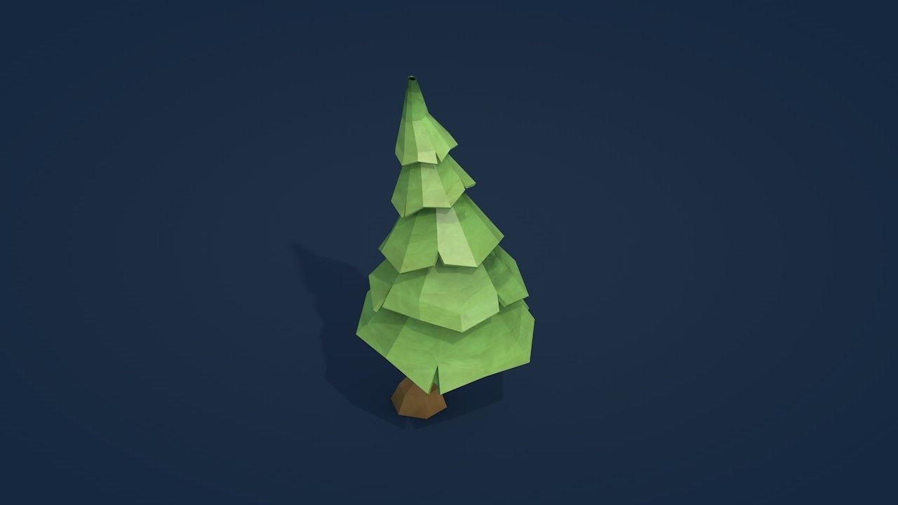 25 Low Poly Trees Plants Bushes Low-poly 3D model_10