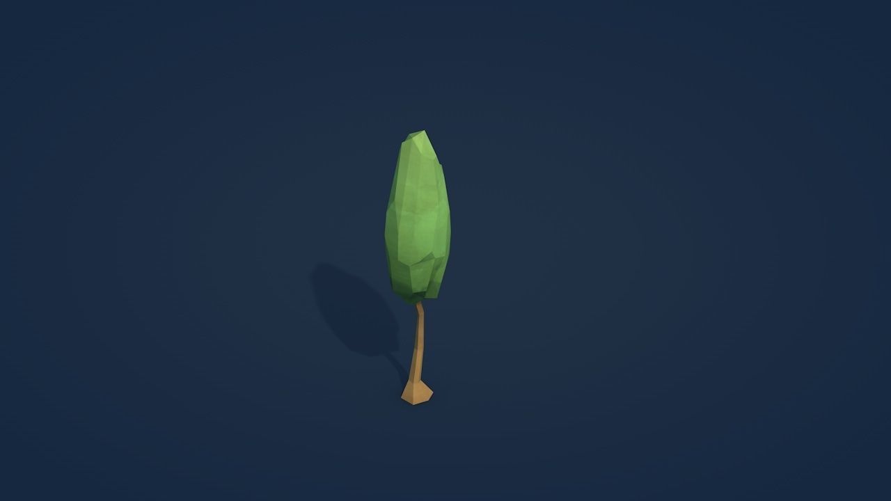 25 Low Poly Trees Plants Bushes Low-poly 3D model_13