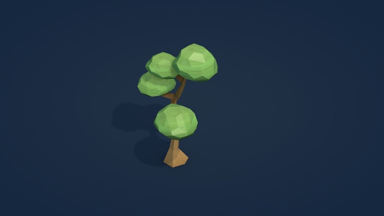 25 Low Poly Trees Plants Bushes Low-poly 3D model_26