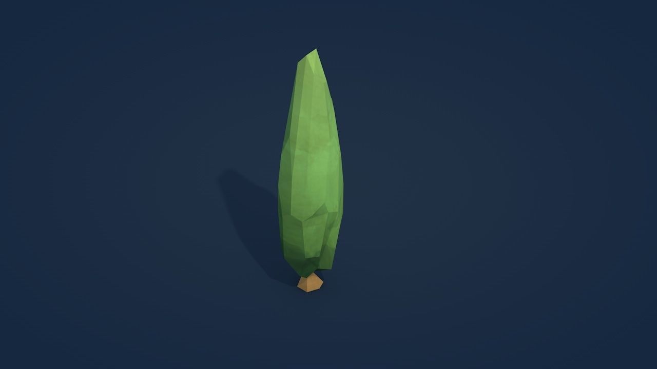 25 Low Poly Trees Plants Bushes Low-poly 3D model_22