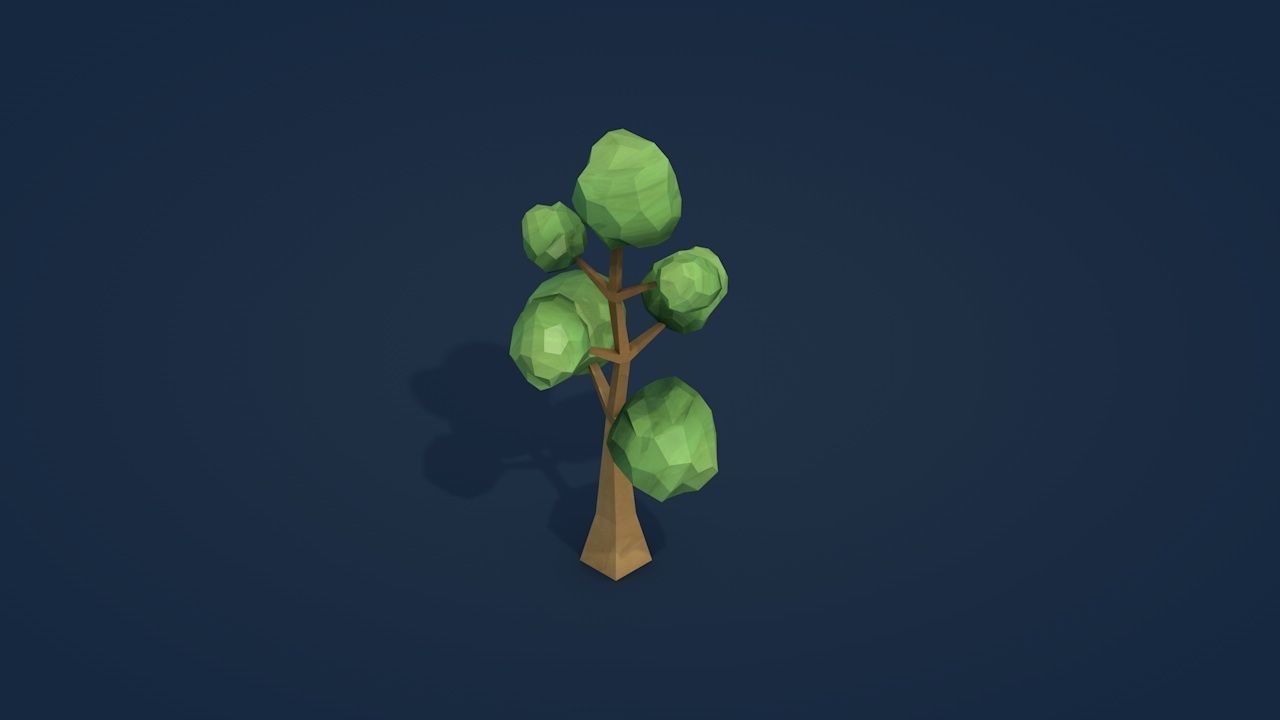25 Low Poly Trees Plants Bushes Low-poly 3D model_4