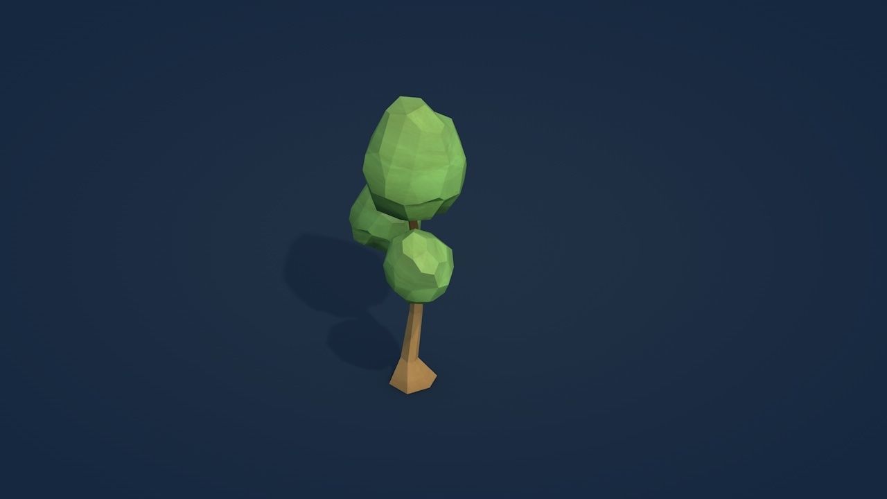 25 Low Poly Trees Plants Bushes Low-poly 3D model_23