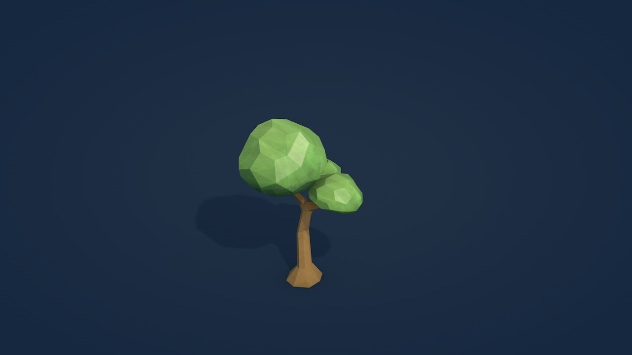 25 Low Poly Trees Plants Bushes Low-poly 3D model_14