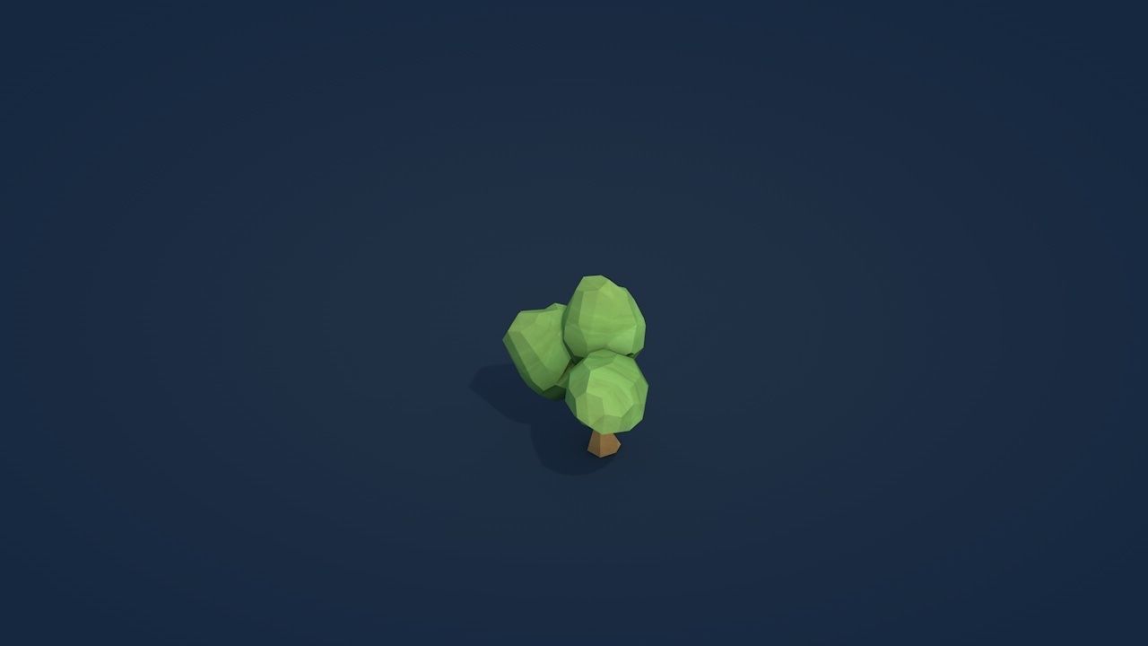 25 Low Poly Trees Plants Bushes Low-poly 3D model_21