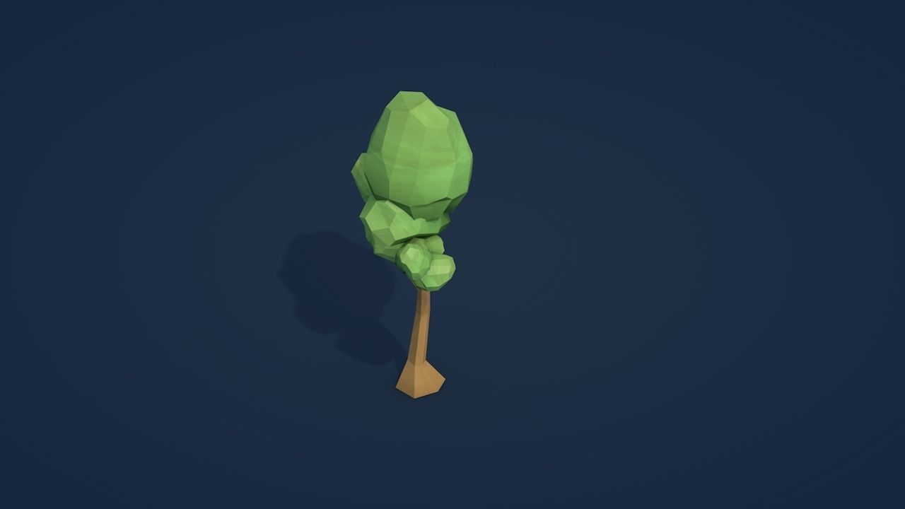 25 Low Poly Trees Plants Bushes Low-poly 3D model_24