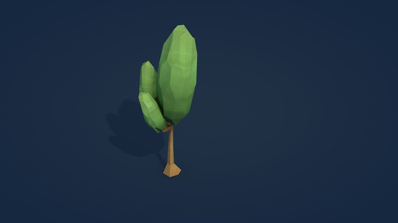 25 Low Poly Trees Plants Bushes Low-poly 3D model_7