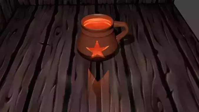 Halloween lamp Low-poly 3D model