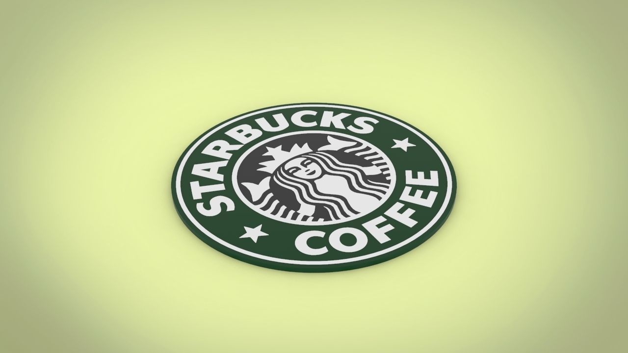 Starbucks logo 3D print Low-poly 3D model_4