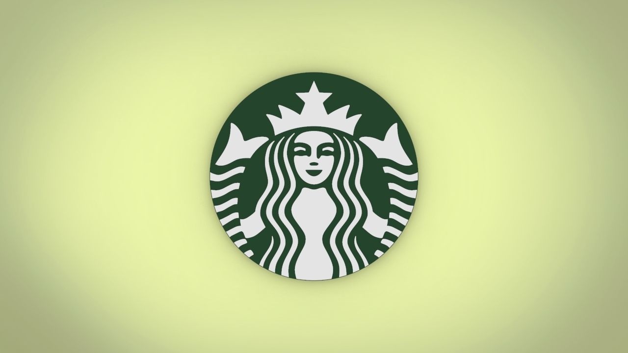 Starbucks logo 3D print Low-poly 3D model_5