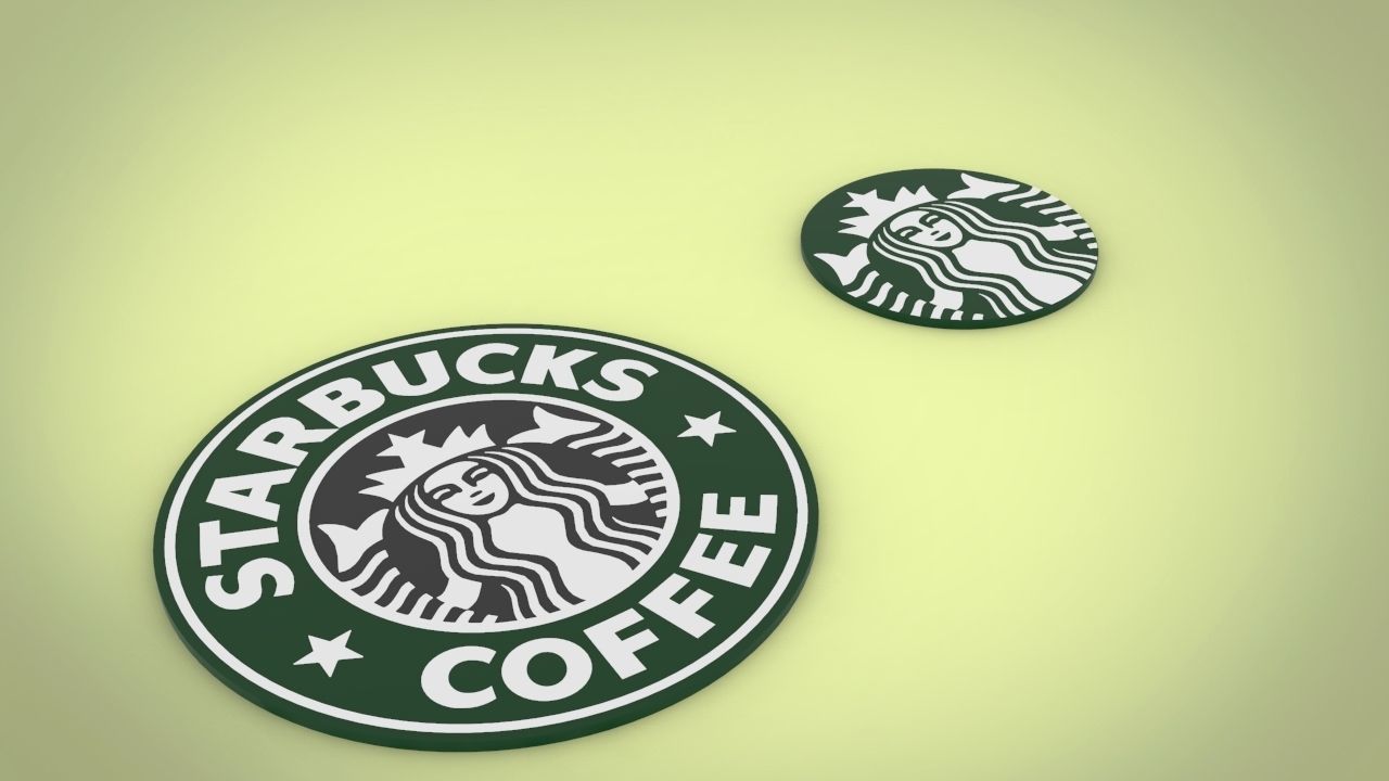 Starbucks logo 3D print Low-poly 3D model_3