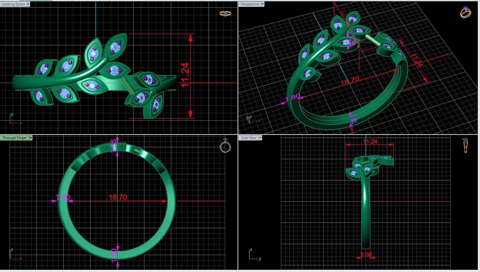 ring sprig 3D print model_3