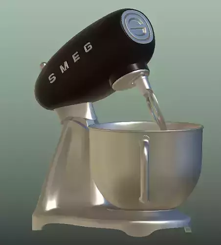 smeg mixer SMF02BLUK Low-poly 3D model