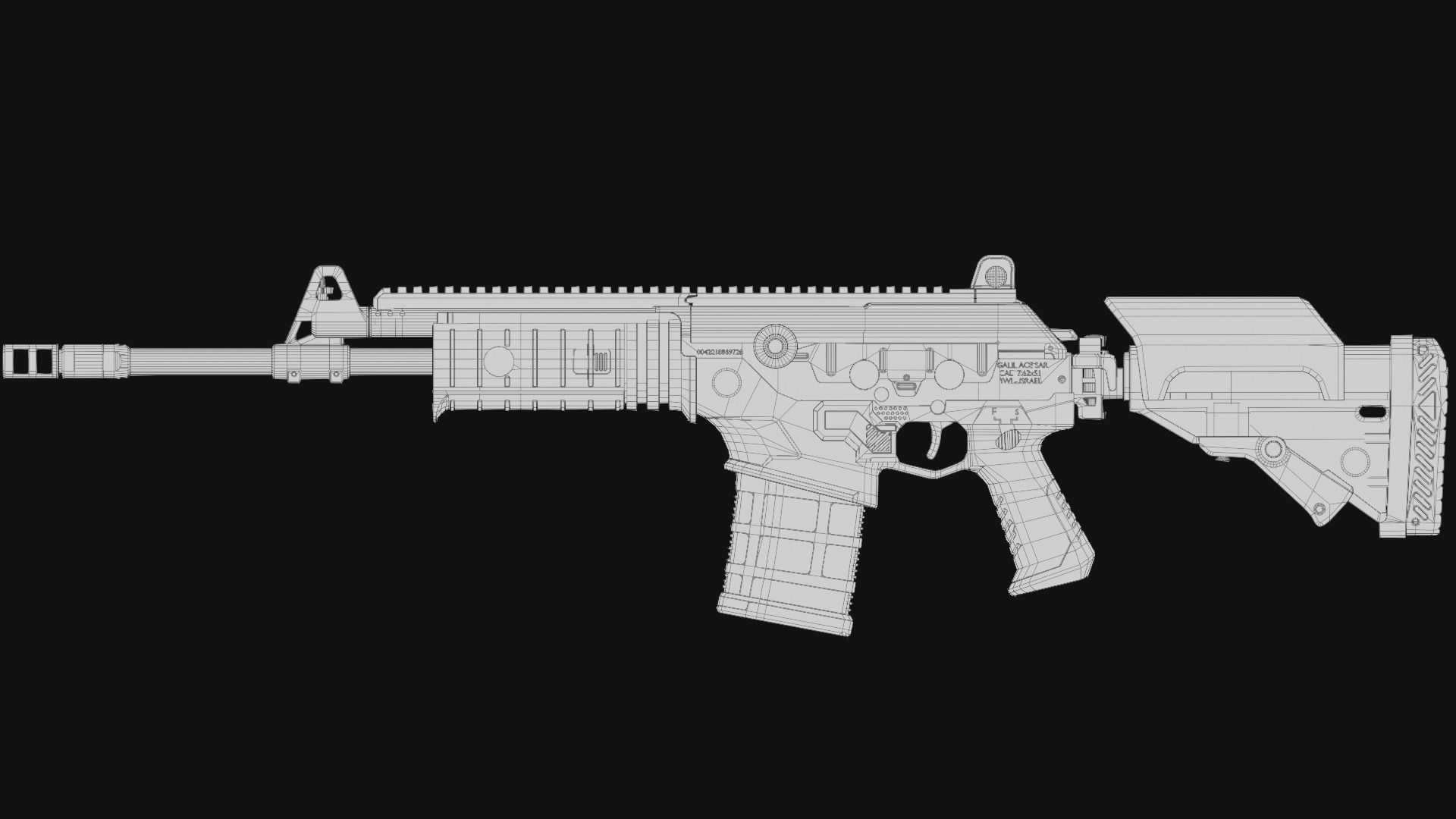 IWI Galil ACE Rifle NATO 3D model_4